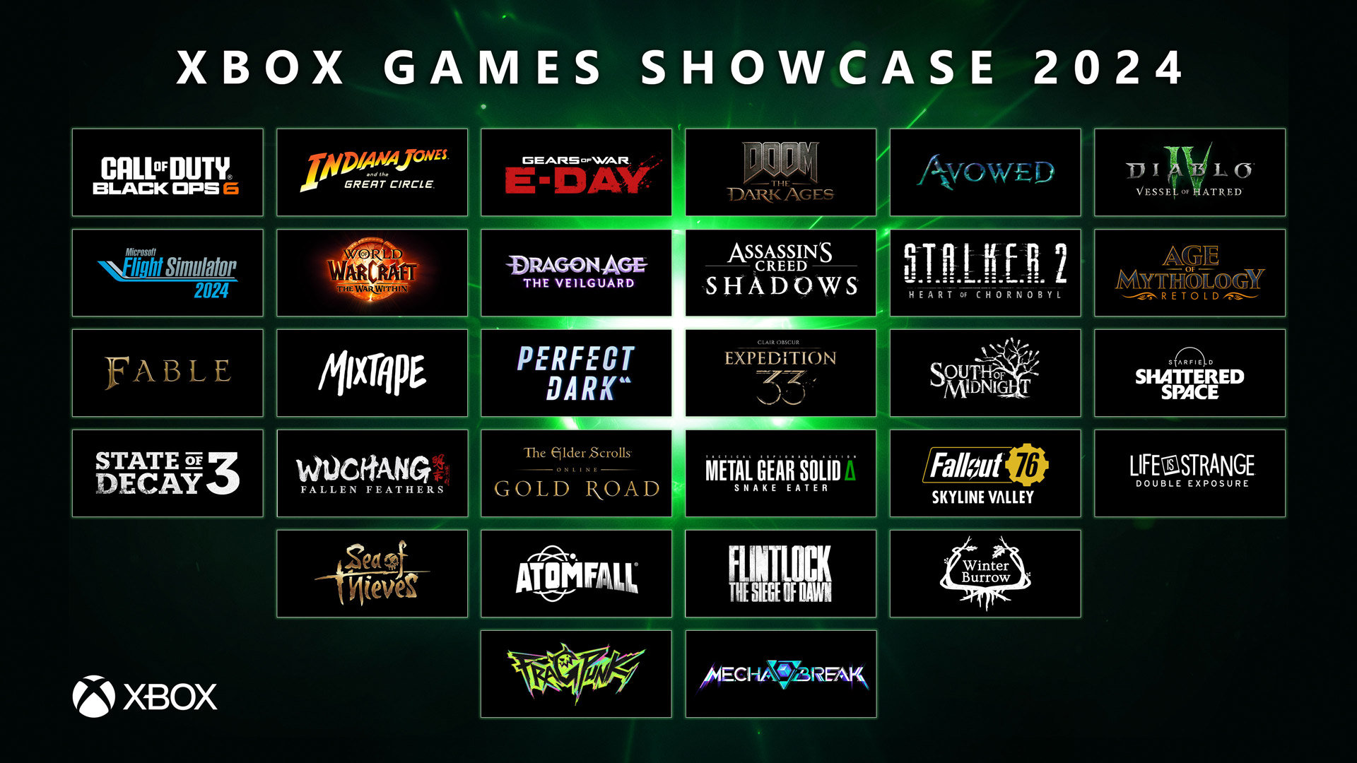 Quelle: Microsoft - Alle Spiele des Xbox Games Showcase 2024