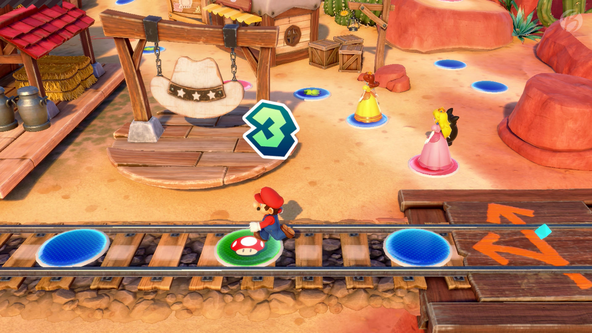 Super Mario Party Jamboree (Switch 2) - Das Spielbrett Western-Land feierte sein Debüt in Mario Party 2 im Jahr 2000.